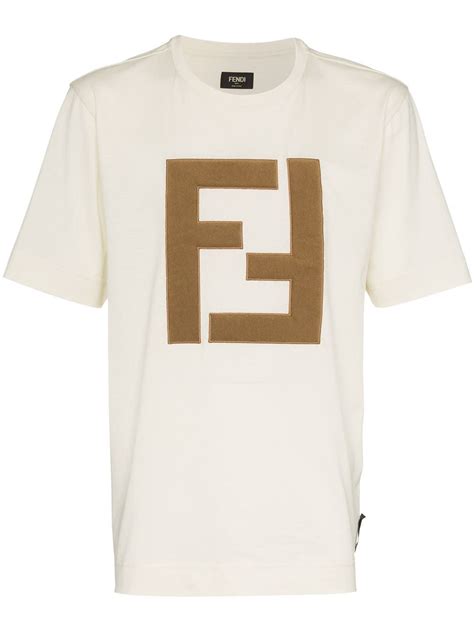 fendi ff white t shirt|Fendi graphic tees.